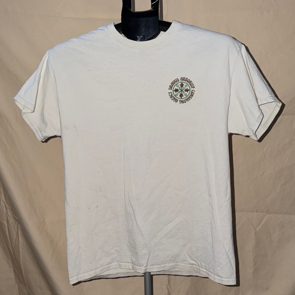 Stylish Cream Men's T-Shirt with Logo